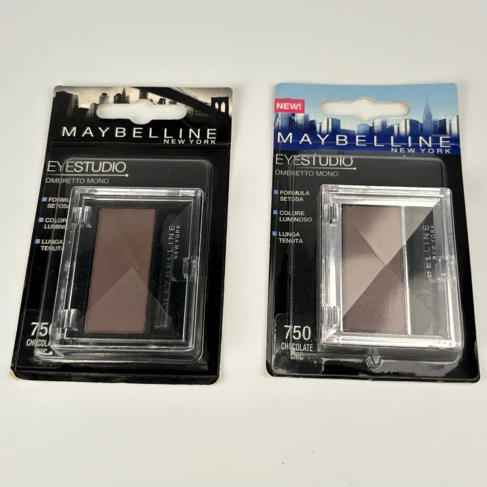 Maybelline Eyestudio Mono Eyeshadow 2 Pack 750‎ Chocolate Chic Brown New NIP
